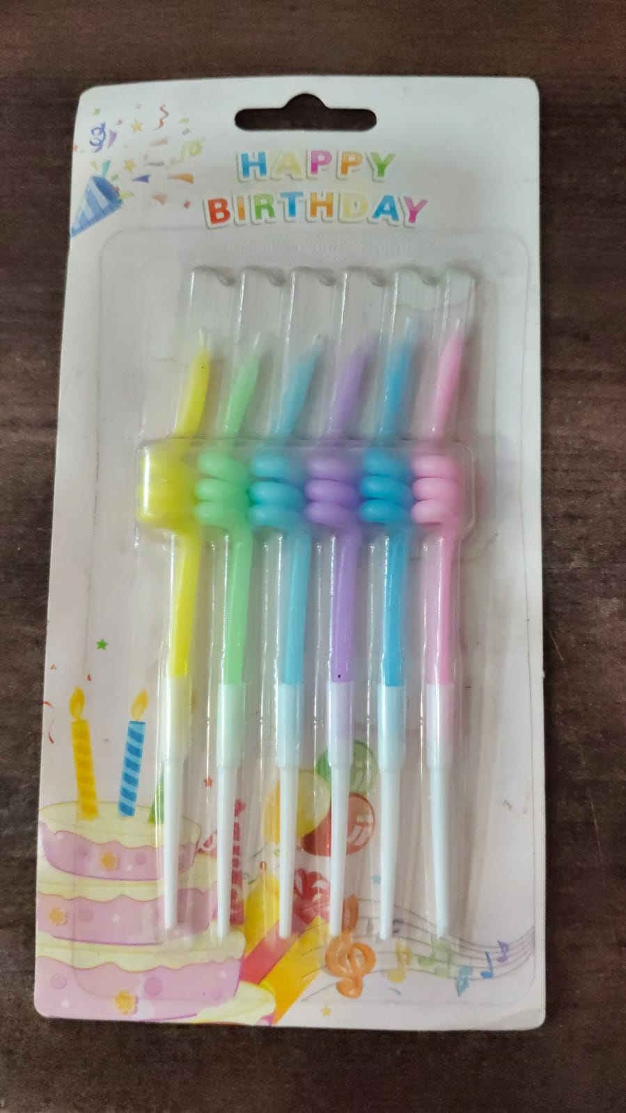 Birthday Spiral Candle - Pack of 6